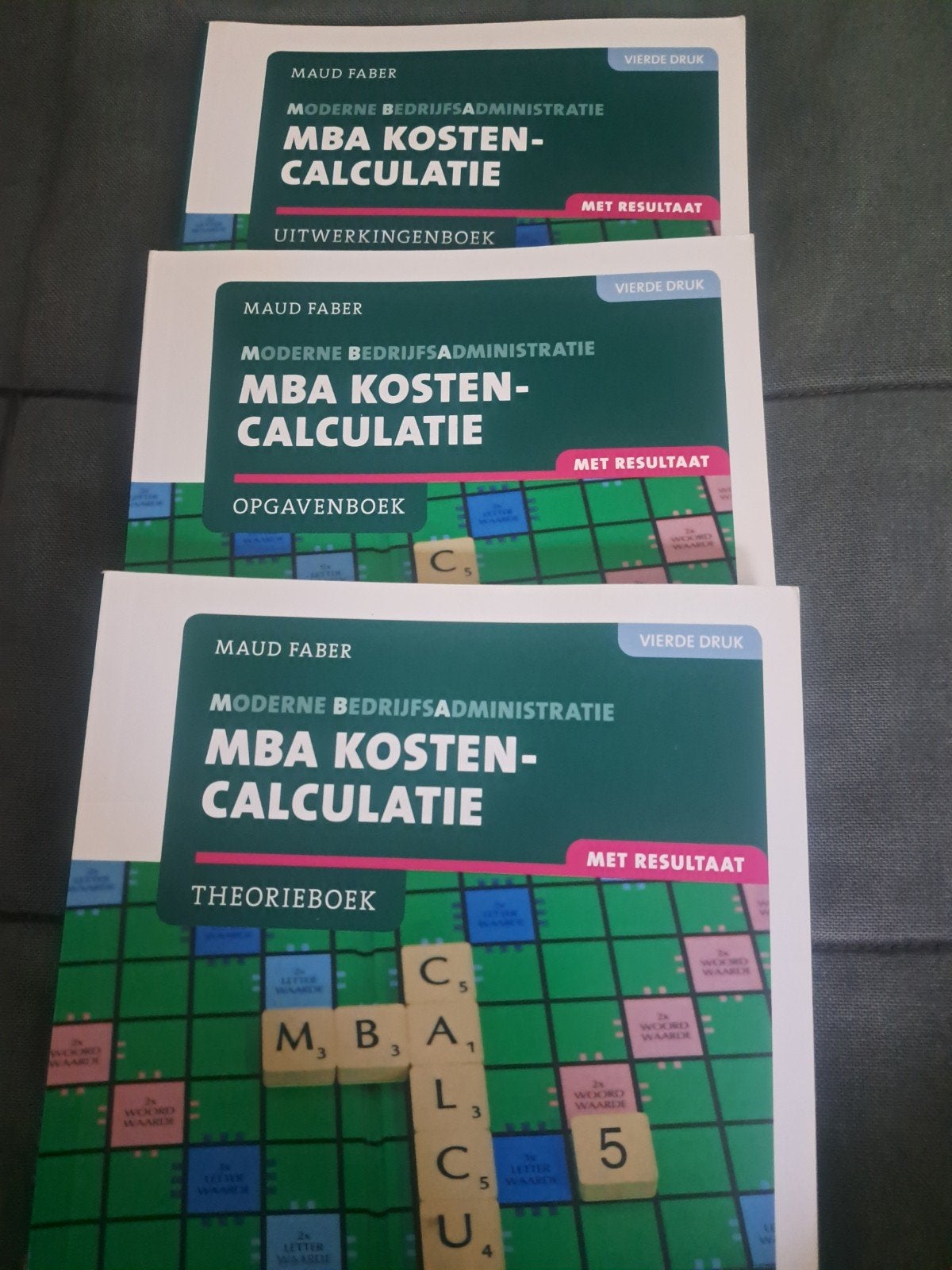 MBA Kosten-Calculatie Boeken (Theorie, Opgaven, Uitwerkingen, Zo goed als nieuw, Gamma, Maud Faber, HBO