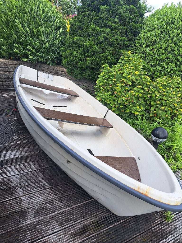 Terhi 385 + Minn Kota 32 lbs  + roeispanen, goede nette boot, Ophalen, Gebruikt