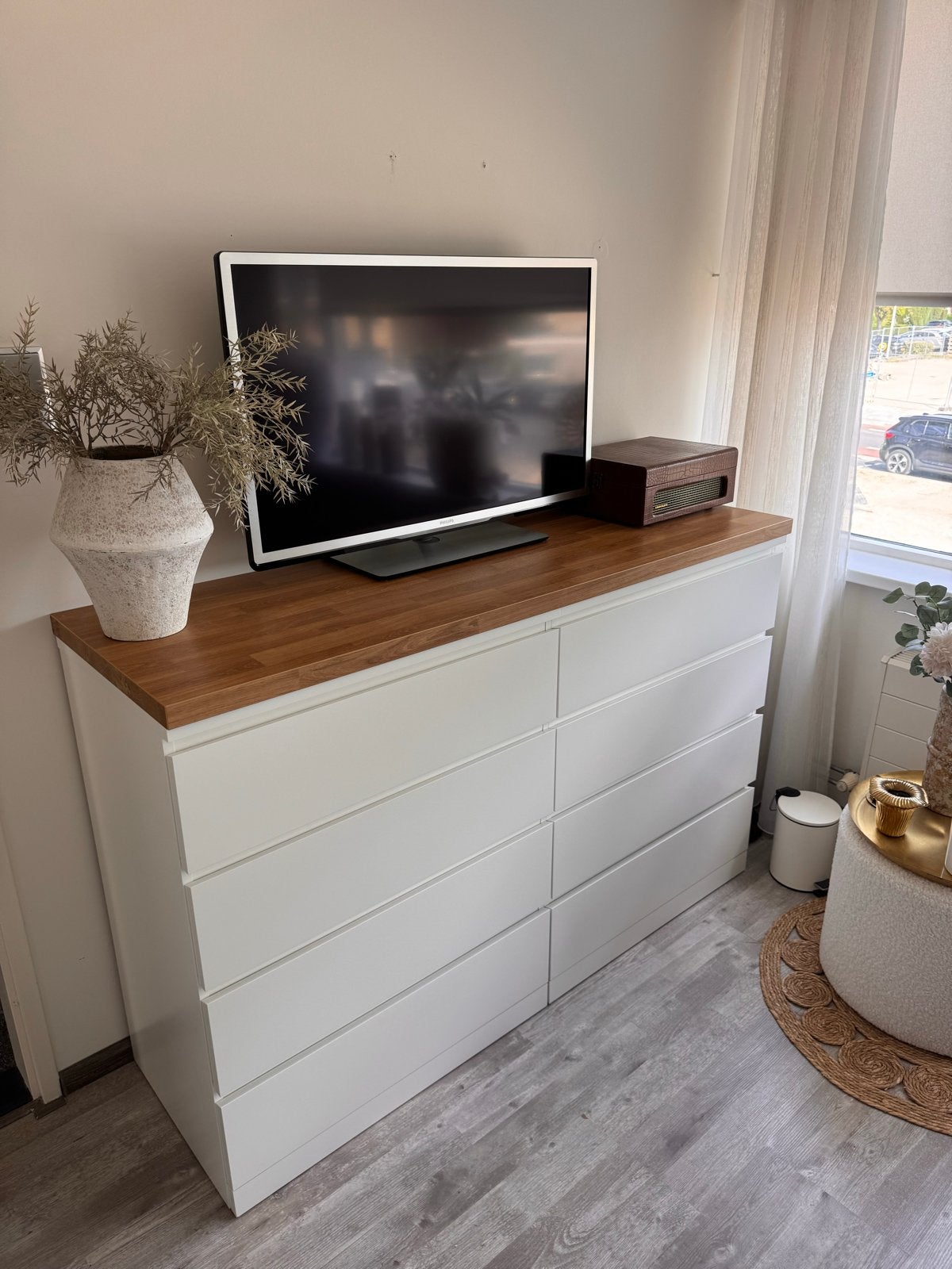 2x IKEA Malm ladekasten wit (nieuwstaat), 100 tot 150 cm, Zo goed als nieuw, 3 of 4 laden, 25 tot 50 cm