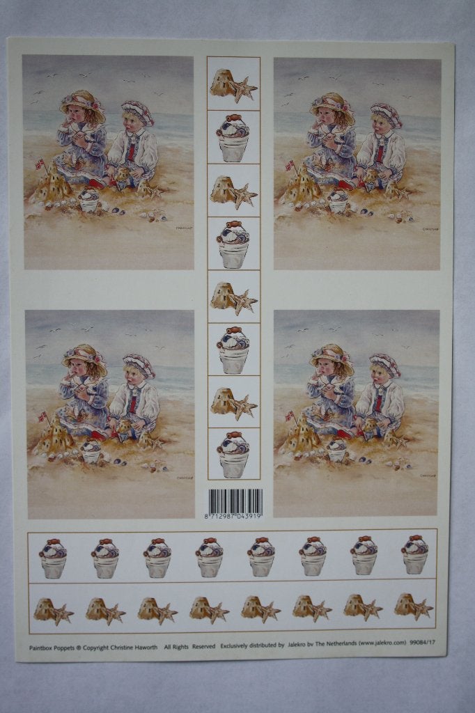 4 stuks Knipvellen Paintbox Poppets 7037, Ophalen of Verzenden, Nieuw, Kind, Knipvel