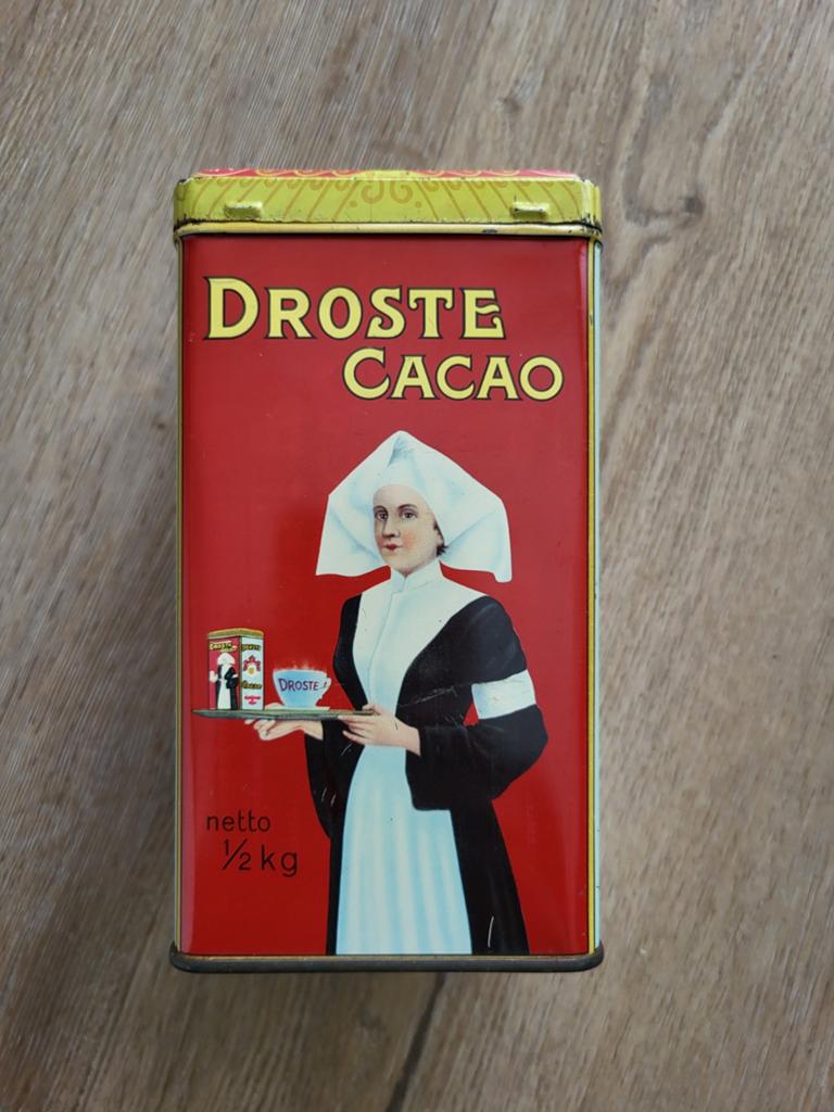 Droste cacao blik vintage, Ophalen of Verzenden, Gebruikt, Droste