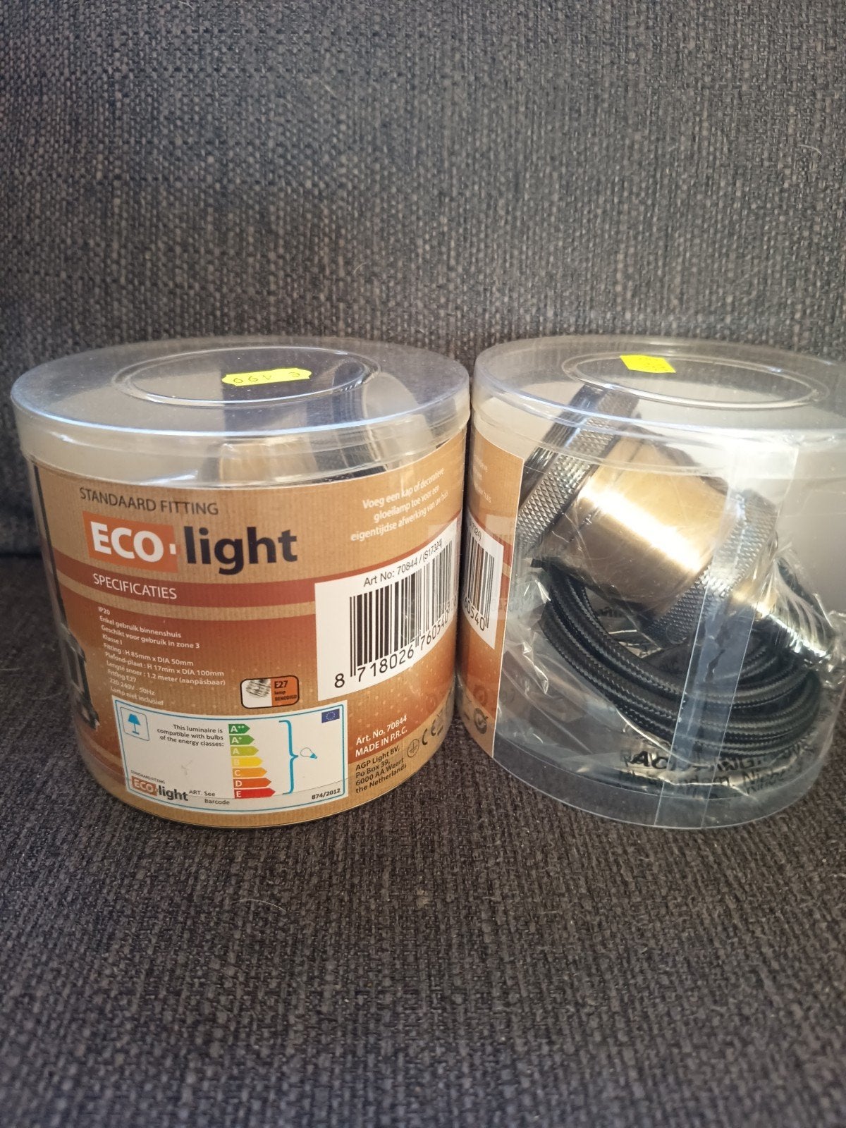 4x ECO-light E27 lampfitting met snoer – nieuw in verpakking, Ophalen, Nieuw, Minder dan 50 cm