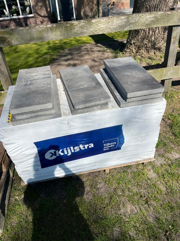 Nieuwe terras tegels, Ophalen, Zo goed als nieuw, Beton, Terrastegels