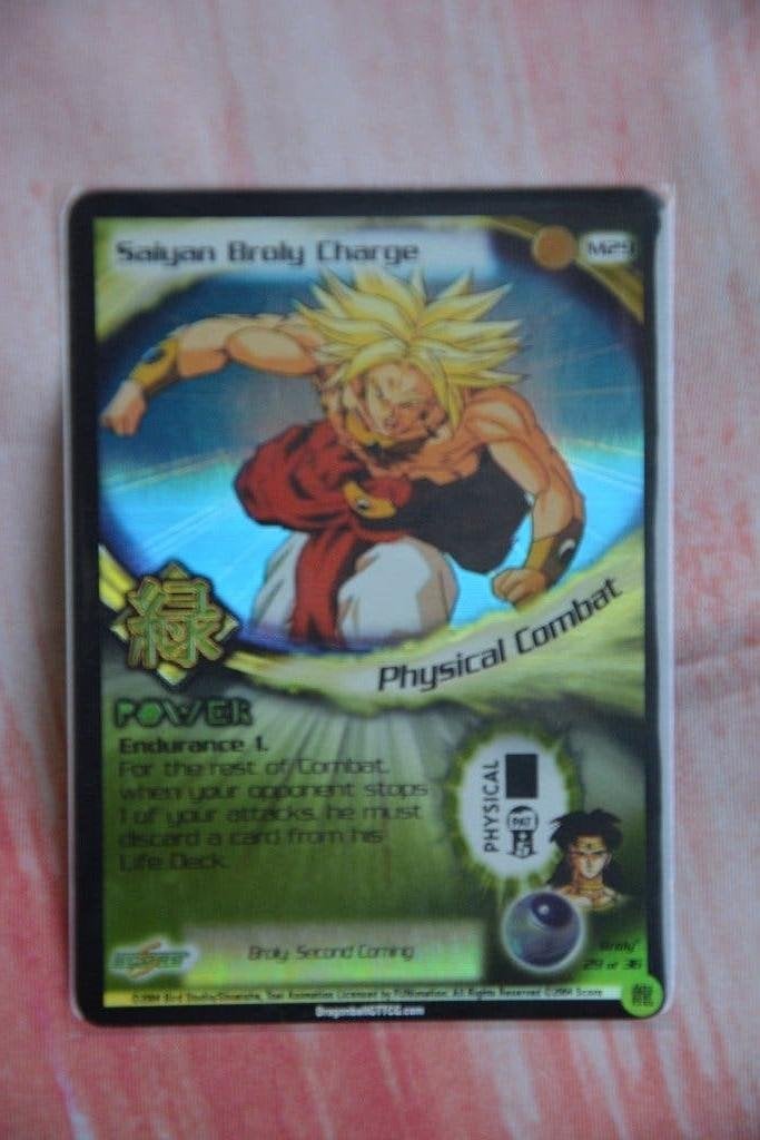 Dragonball Z Saiyan Broly Charge Foil, Ophalen of Verzenden, Gebruikt, Losse kaart, Foil