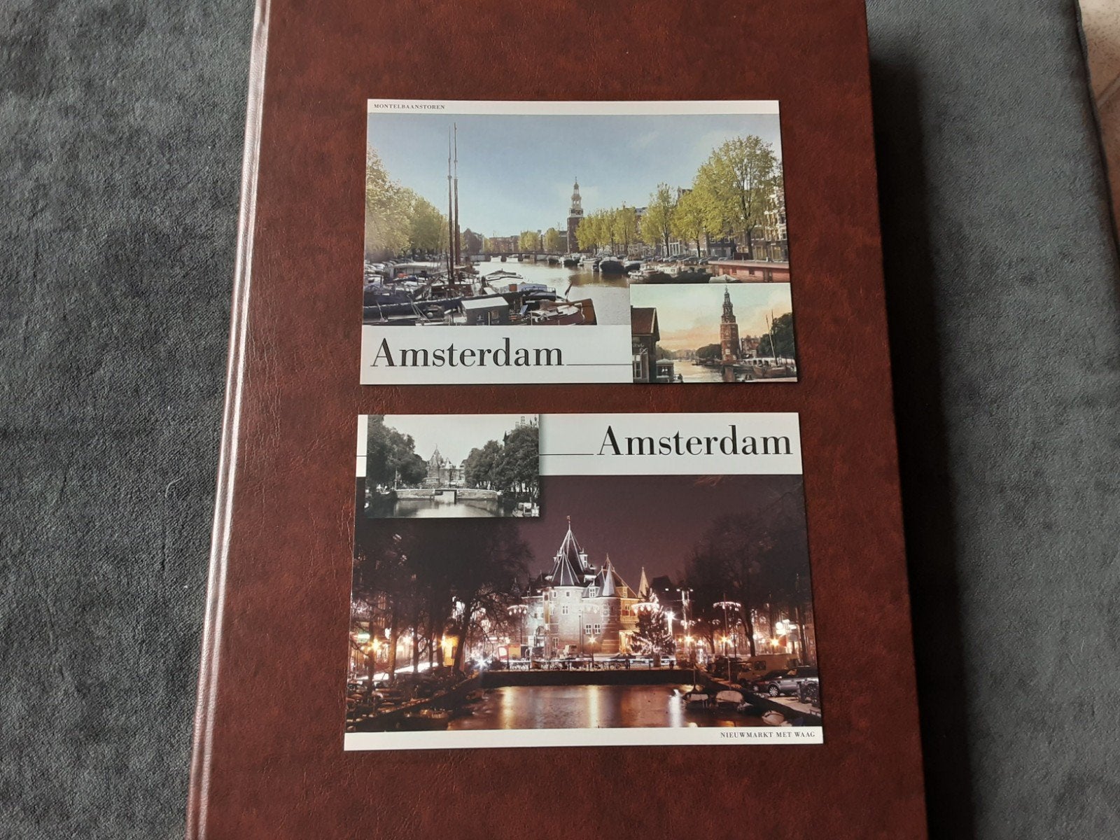 2 Postkaarten  van Amsterdam met een  gedrukte Post zegel, Ophalen of Verzenden