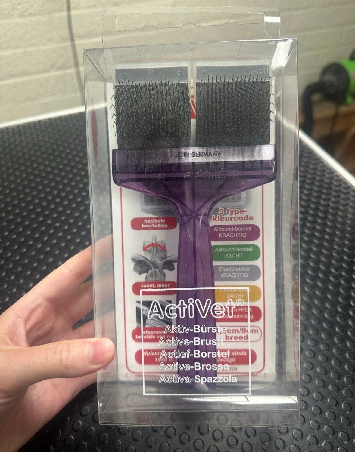 Activet borstel paars dubbel. Nieuw!, Dieren en Toebehoren, Ophalen of Verzenden