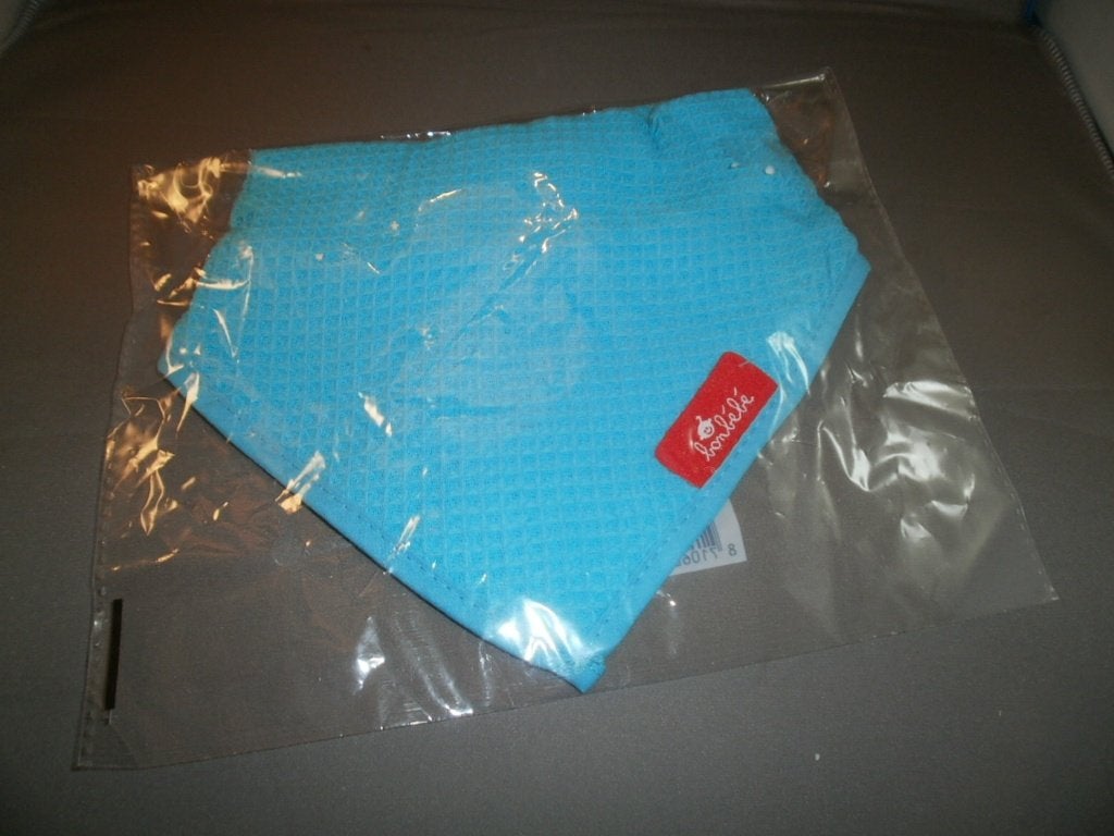 bonbebe slabber/kwijl doekje blauw waffel geblokt stof, Ophalen of Verzenden, Nieuw, Overige typen, Overige merken