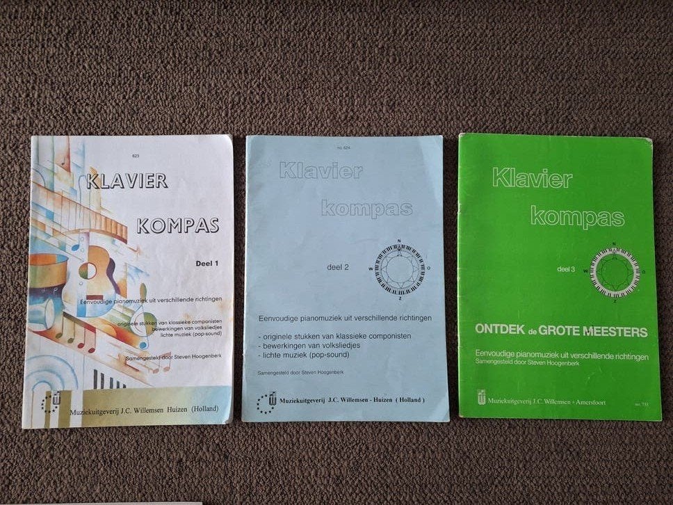Pianomuziek: Klavier Kompas deel 1, 2 en 3, Ophalen of Verzenden, Gebruikt, Overige kleuren, Overige typen