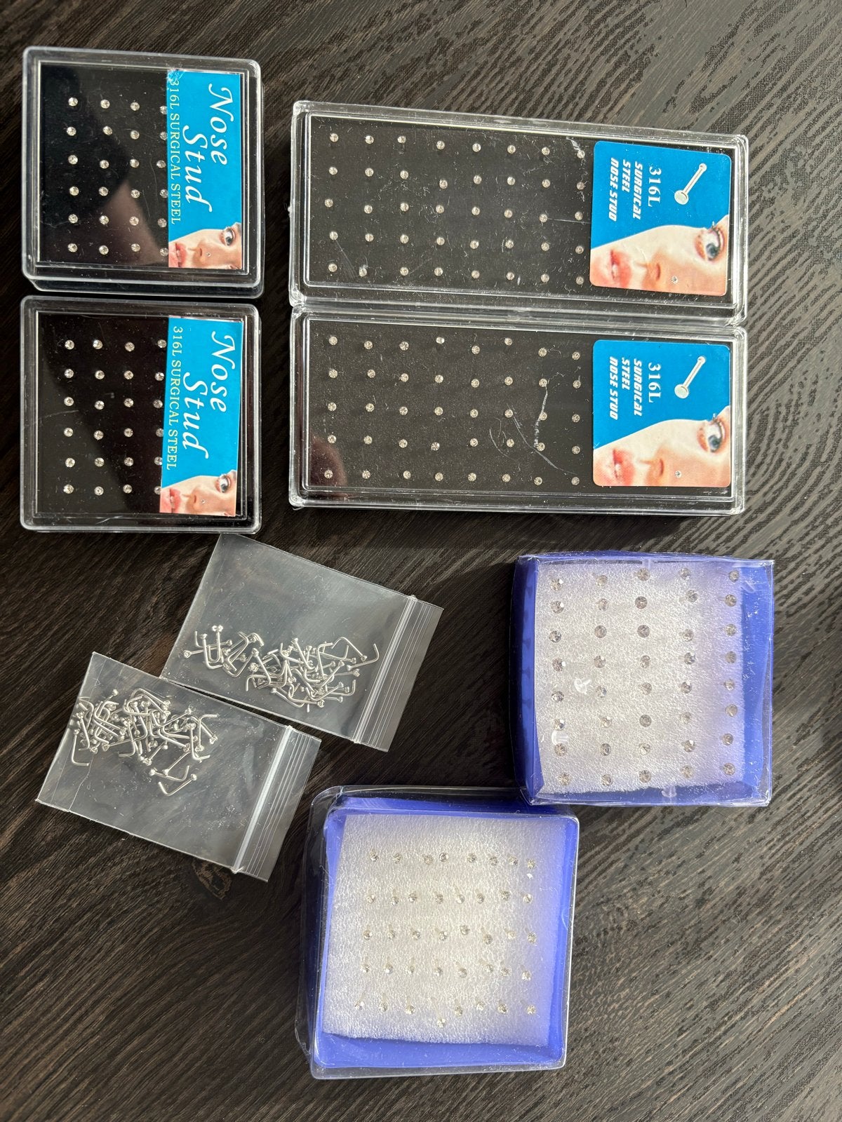 Neuspiercings - Chirurgisch Staal met Strass, Staal, Nieuw, Ophalen of Verzenden, Neuspiercing