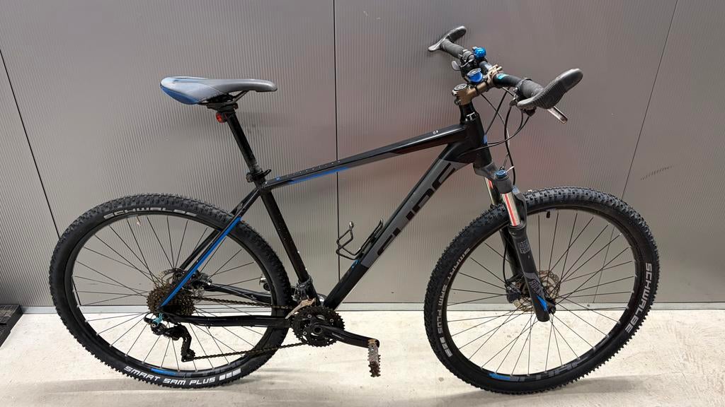 Cube Mountainbike - Zwart/Blauw - Goede Staat, Gebruikt, Hardtail, Heren, Schijfrem