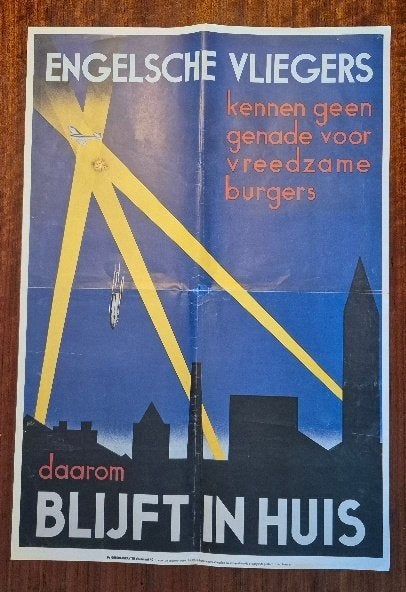 propaganda poster- Engelsche vliegers, Verzamelen, Ophalen, Overige soorten, Nederland, Foto of Poster
