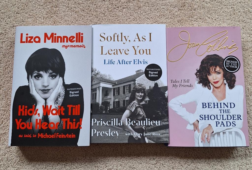 Gesigneerde boeken van Minelli, Presley en Collins, Verzamelen, Muziek, Artiesten en Beroemdheden, Ophalen, Zo goed als nieuw
