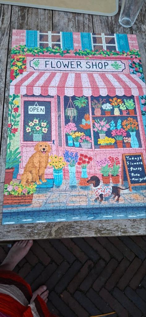 Flower Shop Legpuzzel 1000 stukjes - Balvi Yunamoona, Hobby en Vrije tijd, Denksport en Puzzels, Ophalen of Verzenden, 500 t/m 1500 stukjes