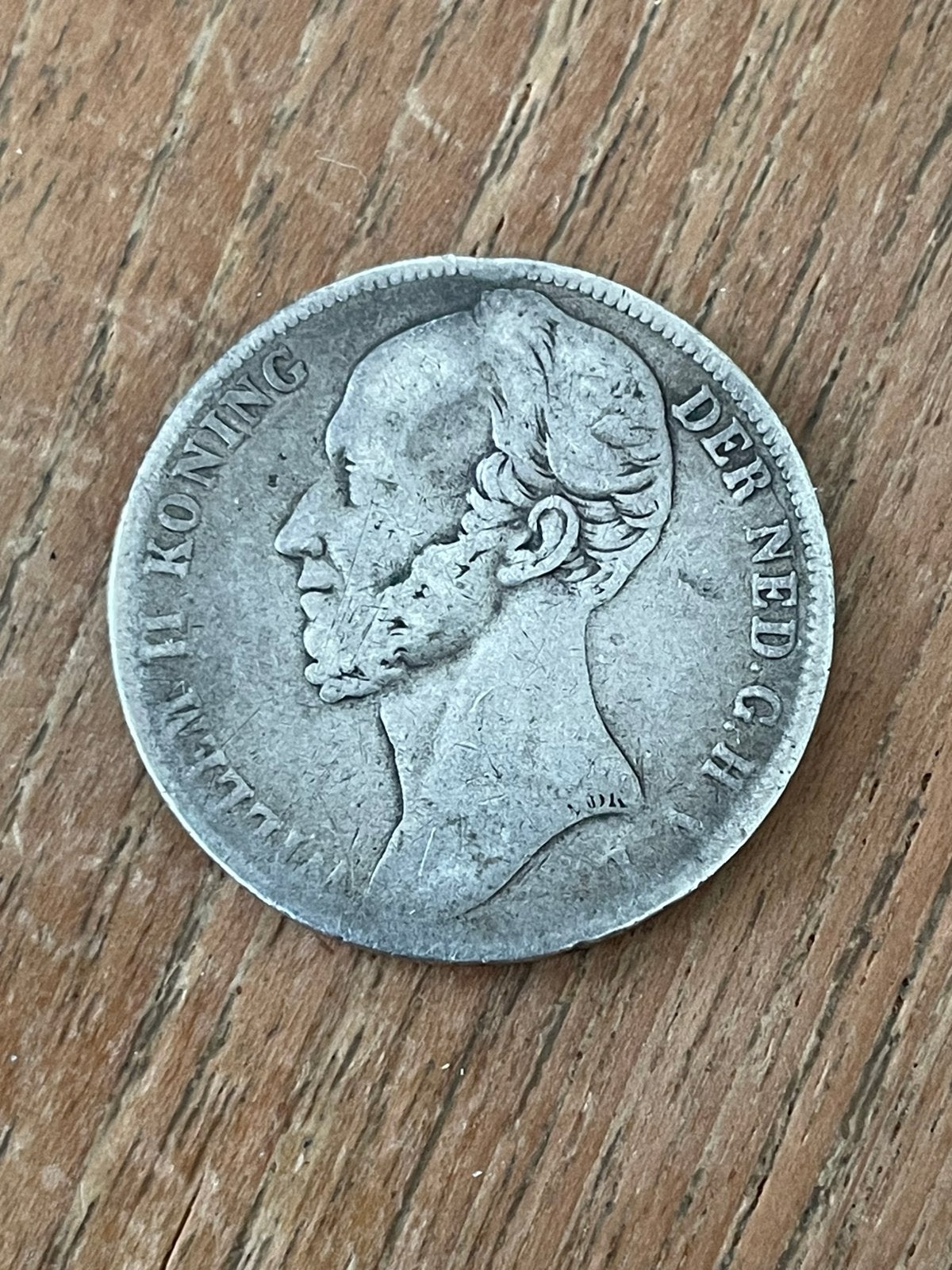 Gulden 1843 moeilijk jaar, 1 gulden, Verzenden, Zilver, Losse munt