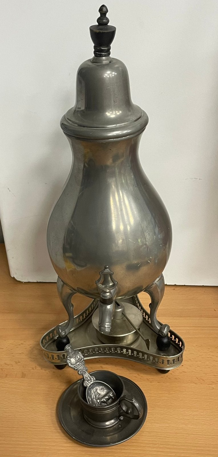 Prachtige tinnen kraantjeskan, origineel Kurz Tiel.45 cm., Ophalen of Verzenden