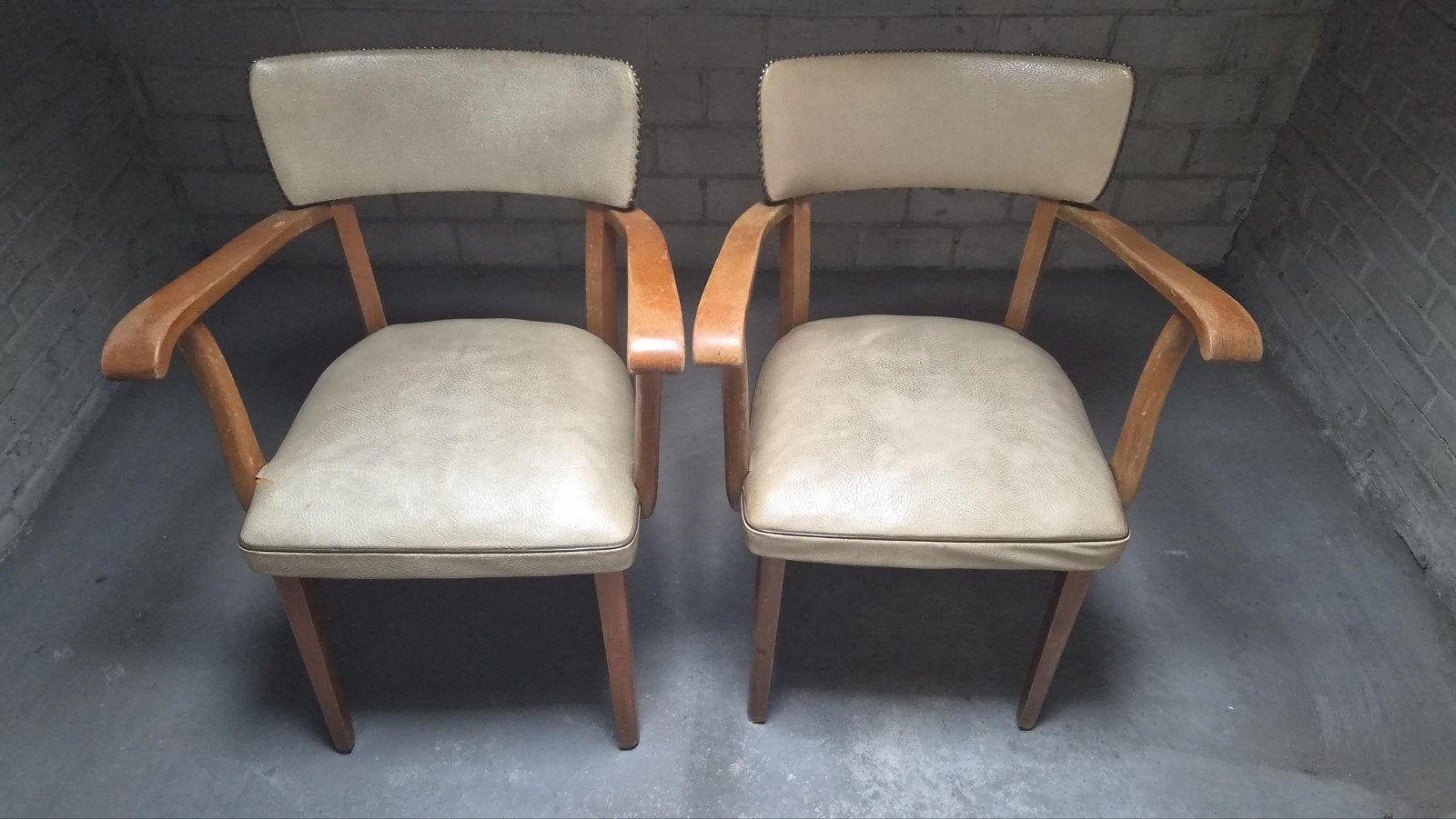 Vintage mid century stoelen - 2 stuks, Ophalen