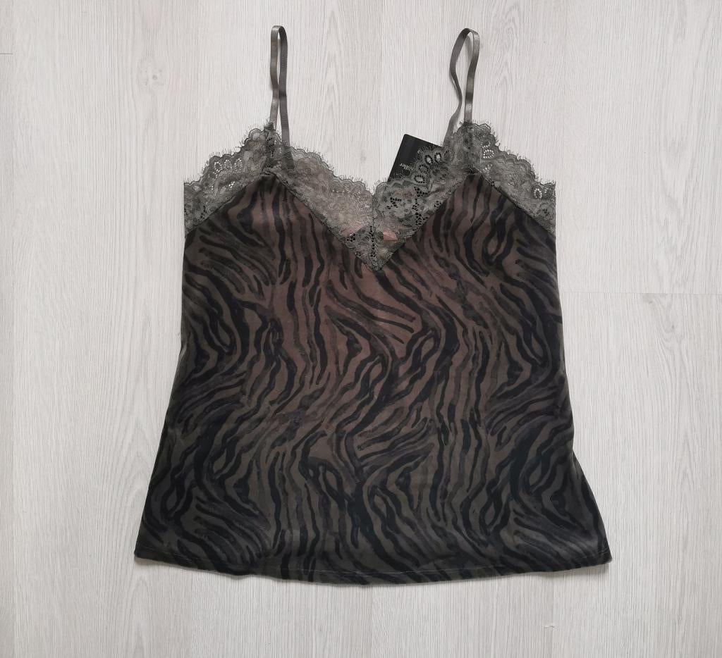 Nieuw Hunkemöller velours zebra pyjama top M, Verzenden, Nieuw, Maat 38/40 (M)