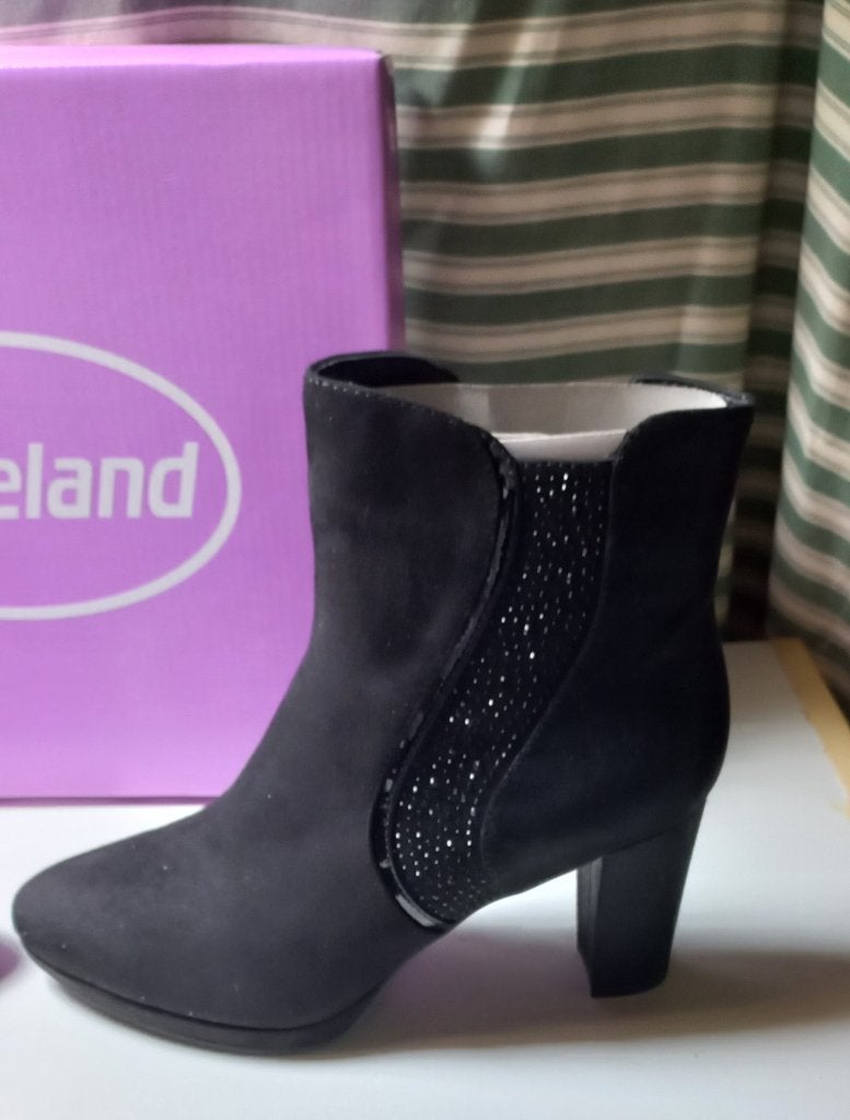 Suede Graceland enkel laarsjes met glimsteentjes, nieuw, Zwart, Lage of Enkellaarzen, Nieuw, Ophalen of Verzenden