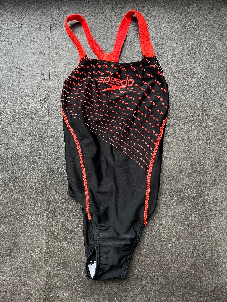 Zwart/oranje badpak maat 36 Speedo, Zwart, Nieuw, Badpak, Speedo
