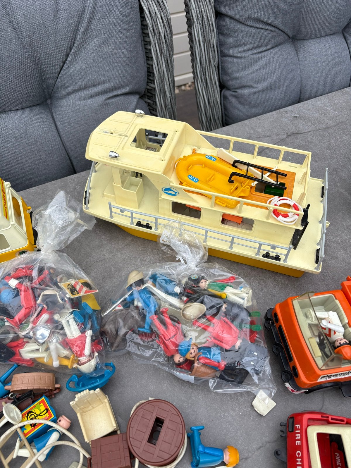 Grote Playmobil set: boot, camper, brandweer en meer!, Ophalen, Gebruikt, Jongen of Meisje