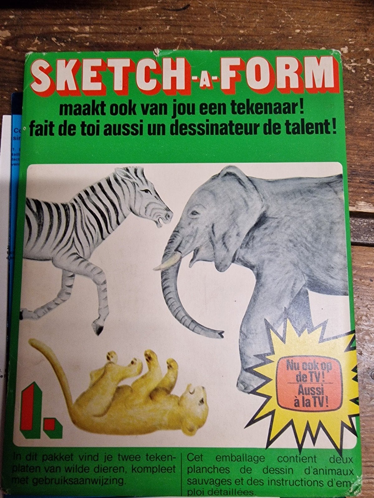 Vintage Sketch-A-Form Tekenset Wilde Dieren, Ophalen of Verzenden, Gebruikt, Overige typen