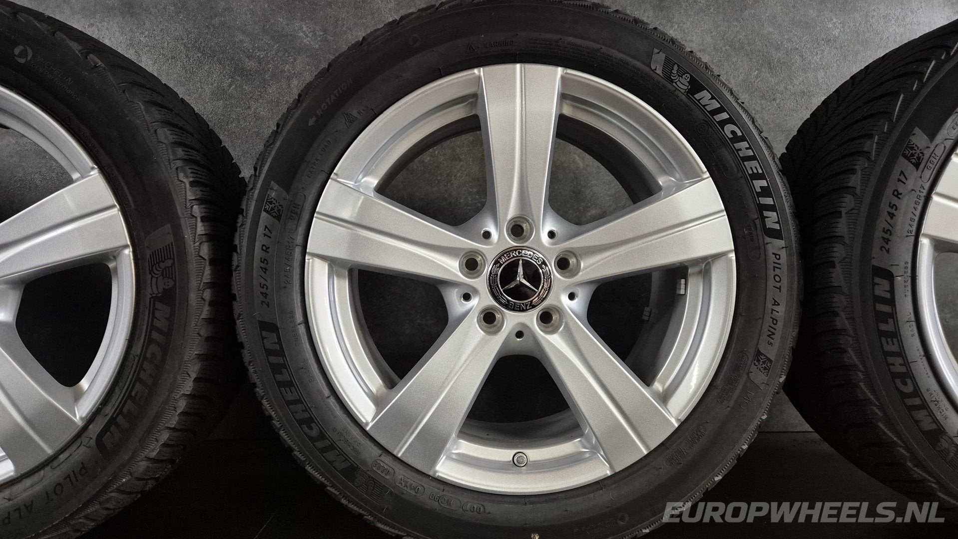 17 inch Mercedes velgen C klasse W206 S206 winterbanden DEMO, Gebruikt, -, -, Banden en Velgen