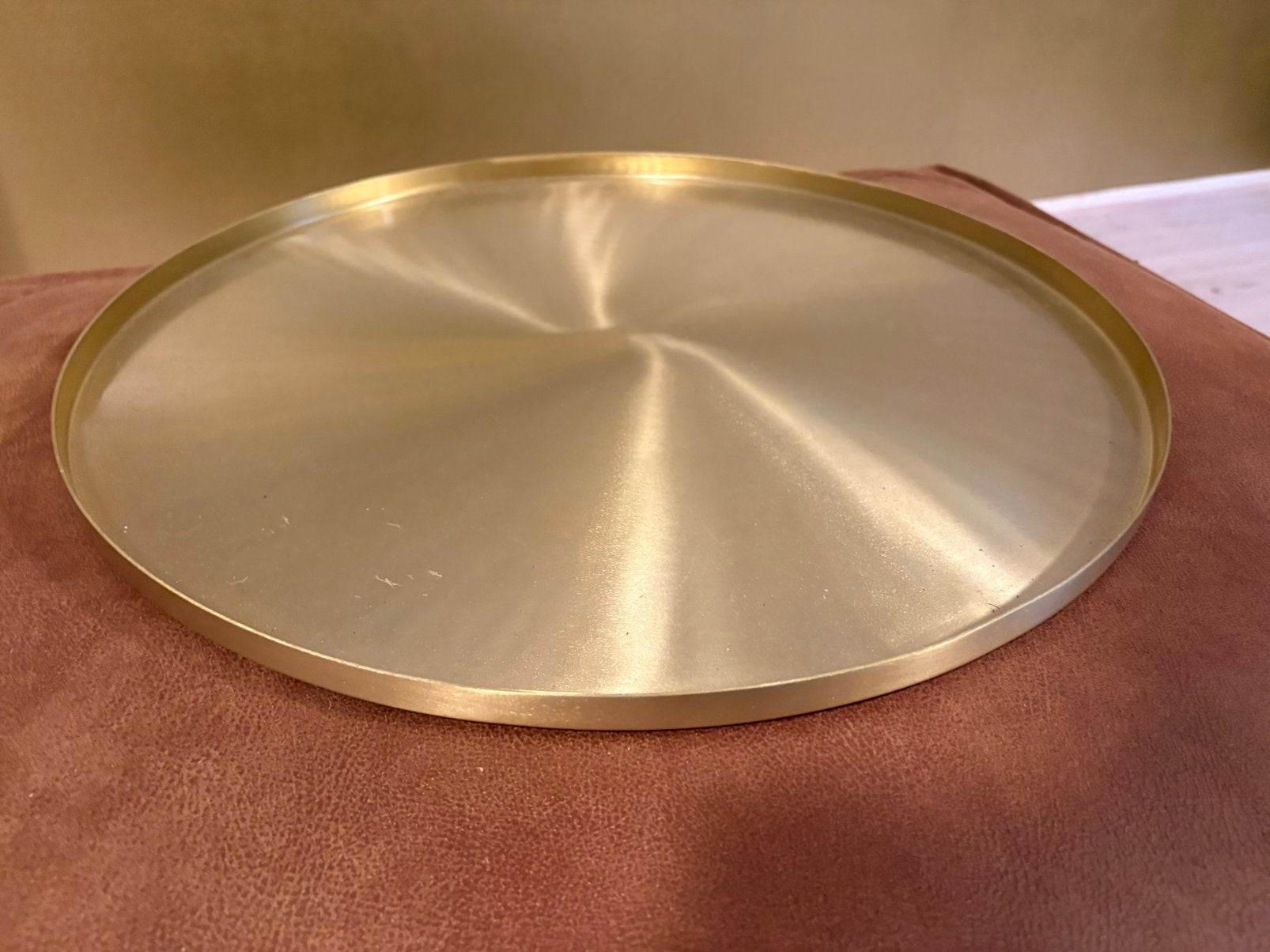 Dienblad goud, diameter 50 cm, Ophalen, Afgeronde hoeken, Gebruikt, Rond
