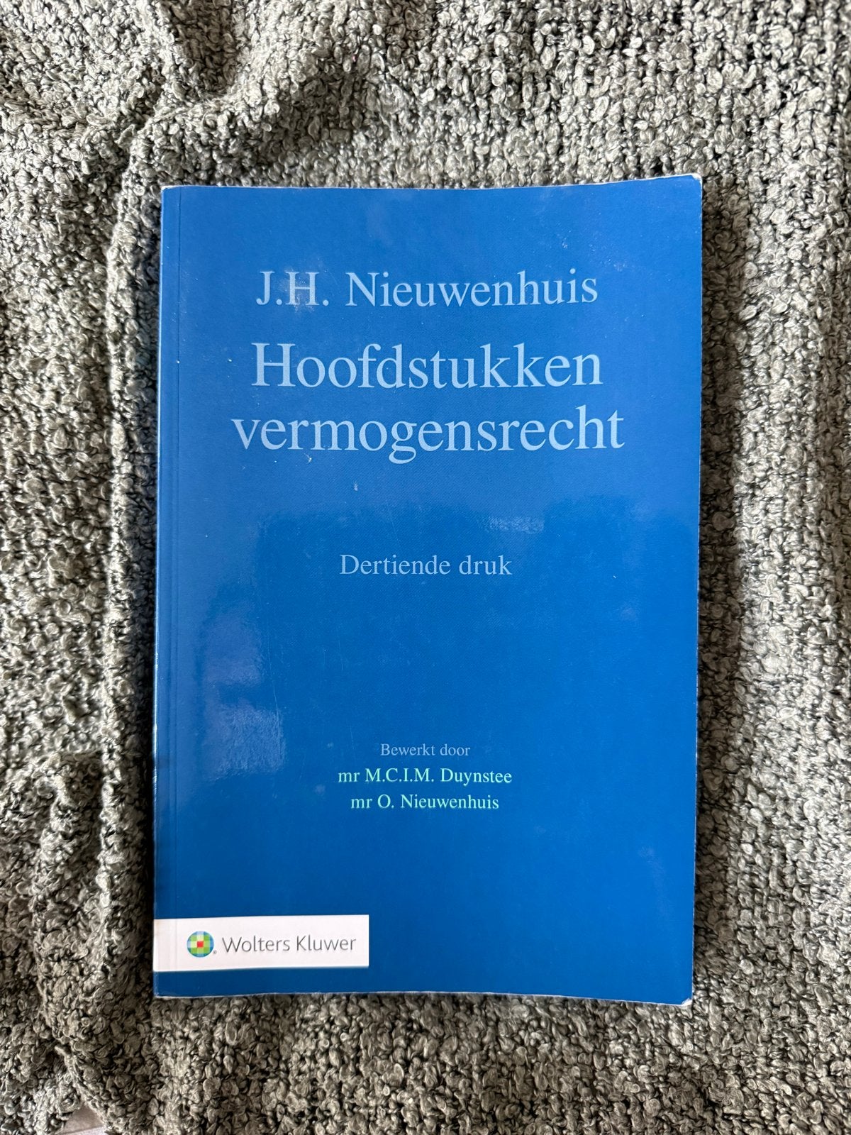 Hoofdstukken vermogensrecht - J.H. Nieuwenhuis, Ophalen of Verzenden, Gamma, Zo goed als nieuw, HBO