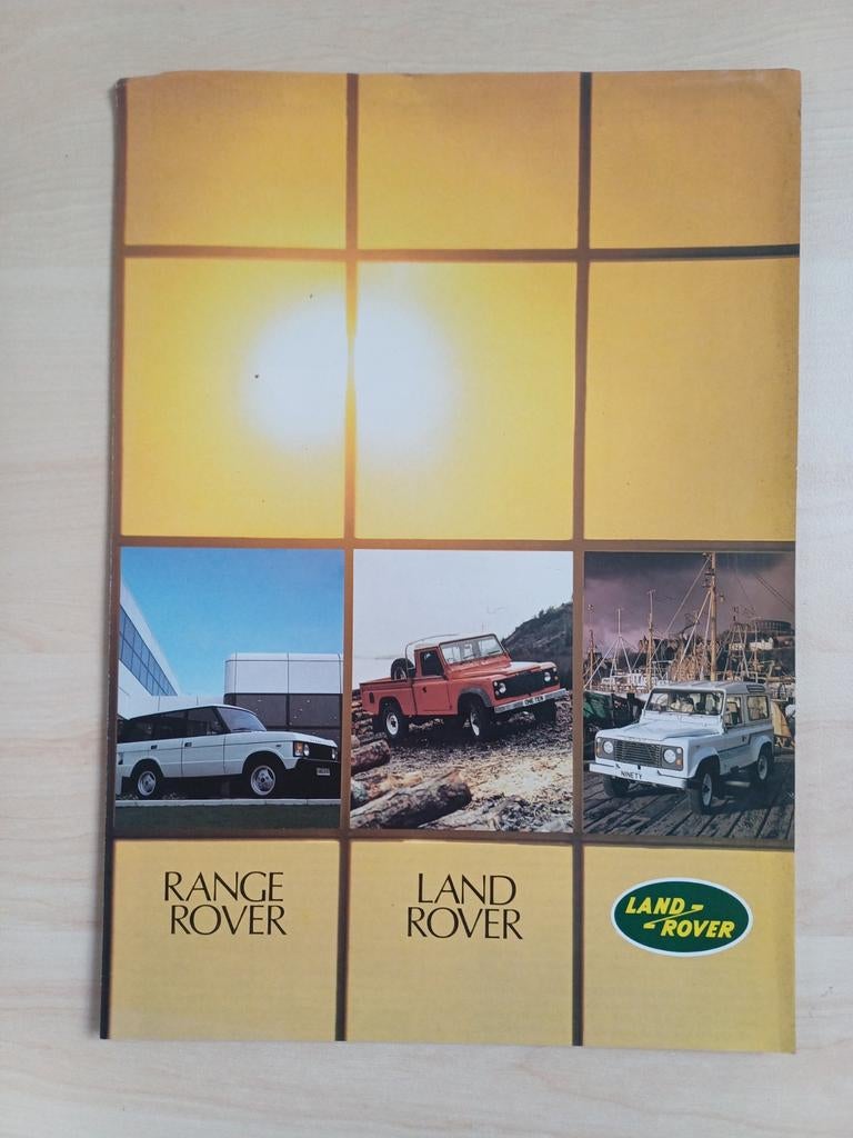 Nederlandse Autofolder Land Rover Range Rover 1983, Ophalen of Verzenden