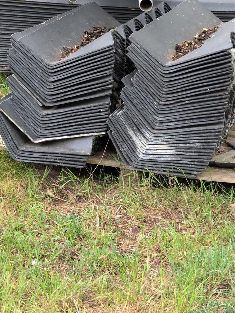 Open nok golfplaat stukken asbest vrij, Overige materialen, Gebruikt, Zwart, Ophalen of Verzenden