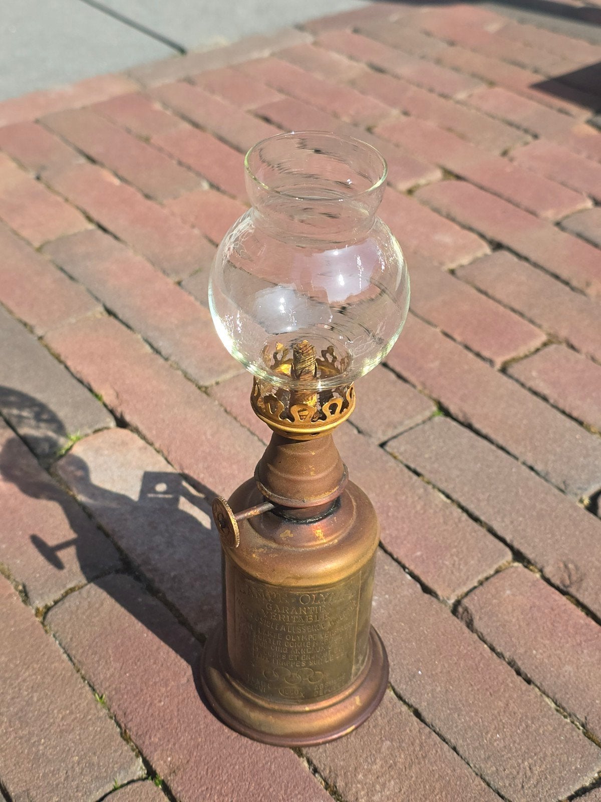 Prachtige antieke Franse Lampe Pigeon in topstaat €39, Ophalen of Verzenden