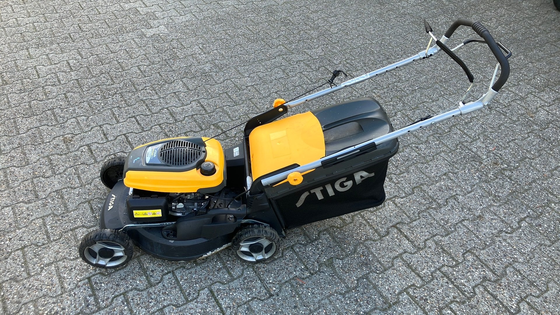 Degelijke Stiga Turbo Power 50 SH Alu dek en Honda motor, Tuin en Terras, Ophalen, Cirkelmaaier, Gebruikt, 40 t/m 49 cm