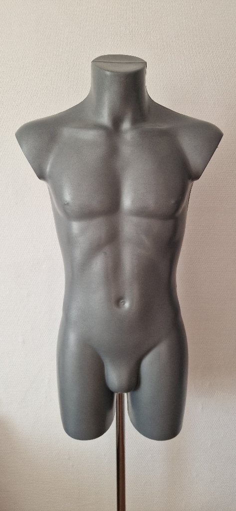 Paspop torso man met verstelbare metalen standaard, Hobby en Vrije tijd, Naaien en Fournituren, Ophalen, Zo goed als nieuw, Paspop