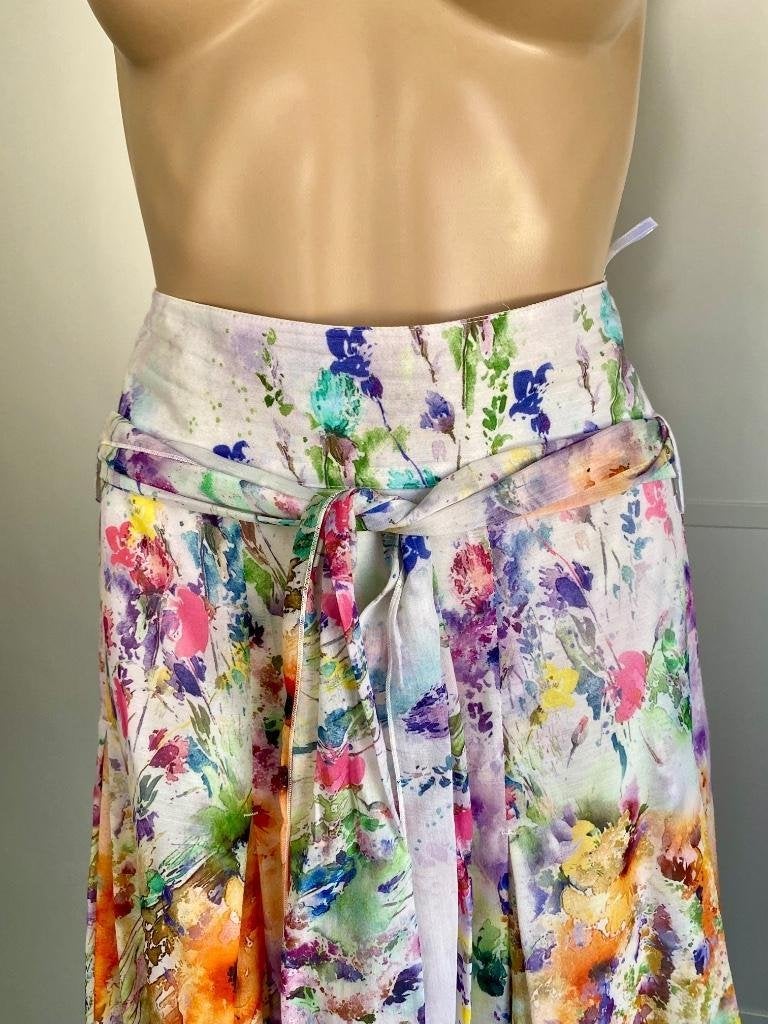J389 Inizia maat L=42/44  rok rokje wit/roze/groen/blauw, Kleding | Dames, Wit, Inizia, Maat 42/44 (L), Ophalen of Verzenden