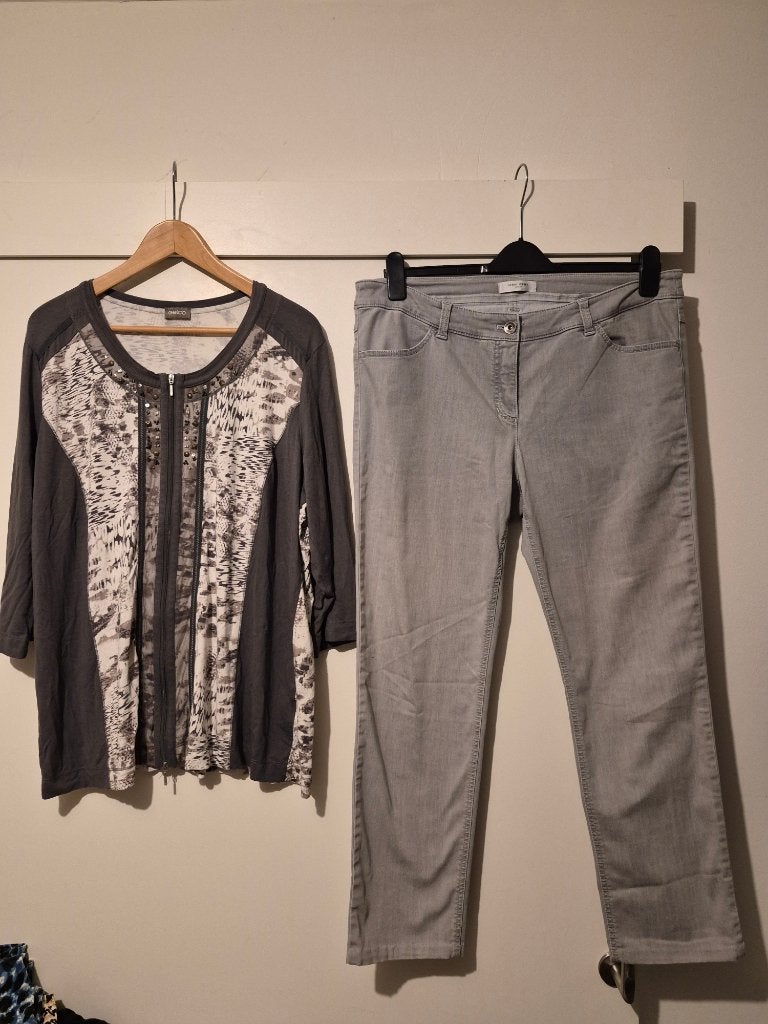 broek gerry weber + vest gelco beide maat 48, Kleding | Dames, Broeken en Pantalons, Maat 46/48 (XL) of groter, Ophalen of Verzenden