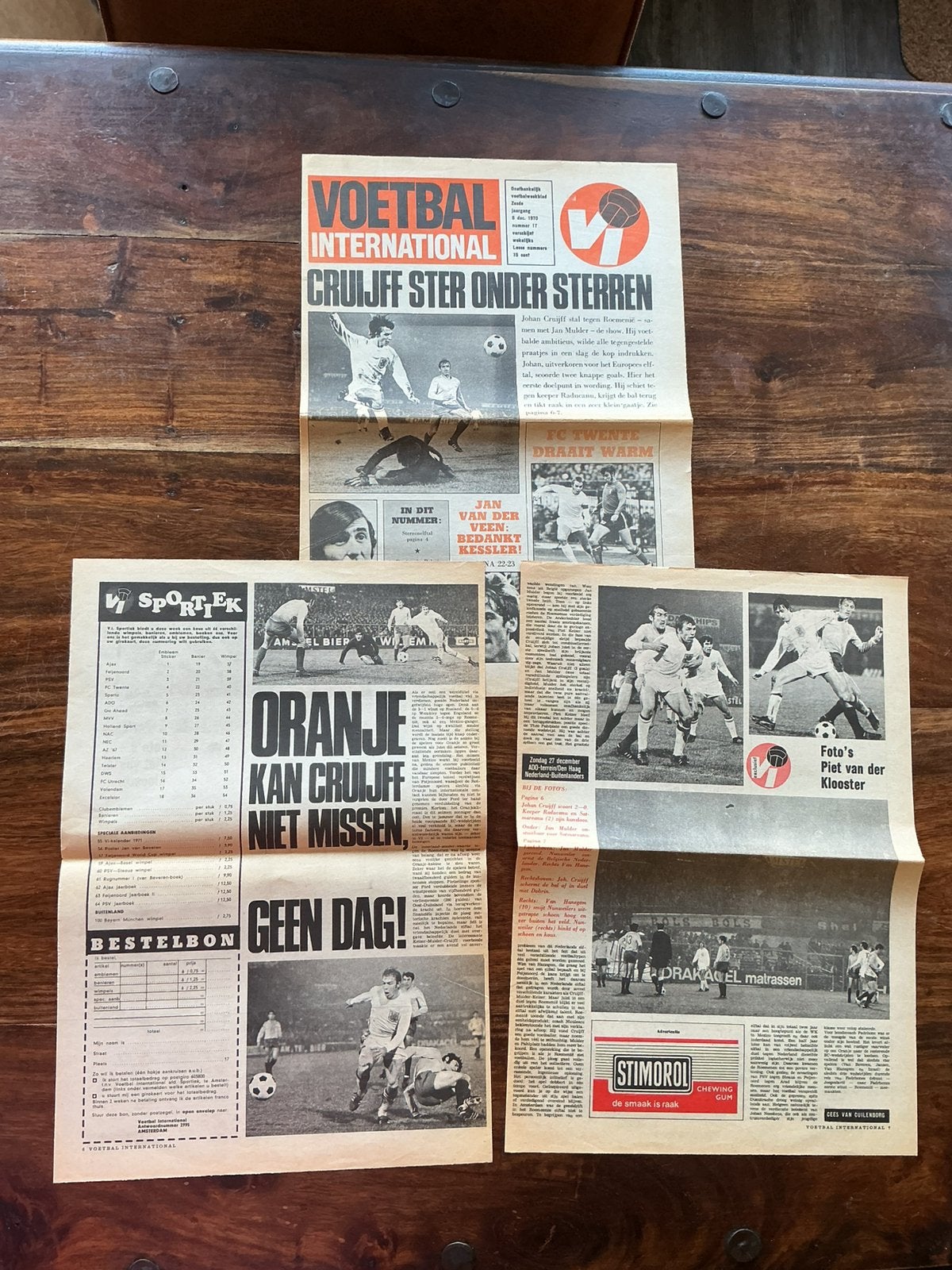 Voetbal artikel Nederland Roemenië december 1980 Cruijff, Verzamelen, Ophalen of Verzenden, Knipsel(s)