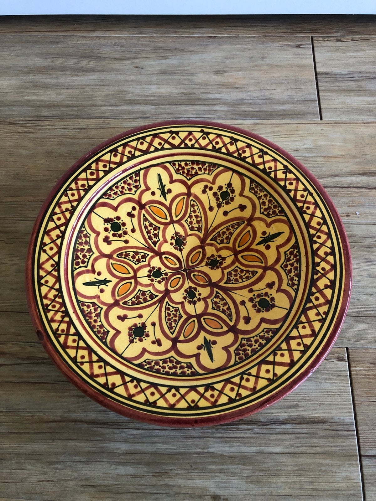 Decoratieve schaal, handgeschilderd, Ophalen of Verzenden
