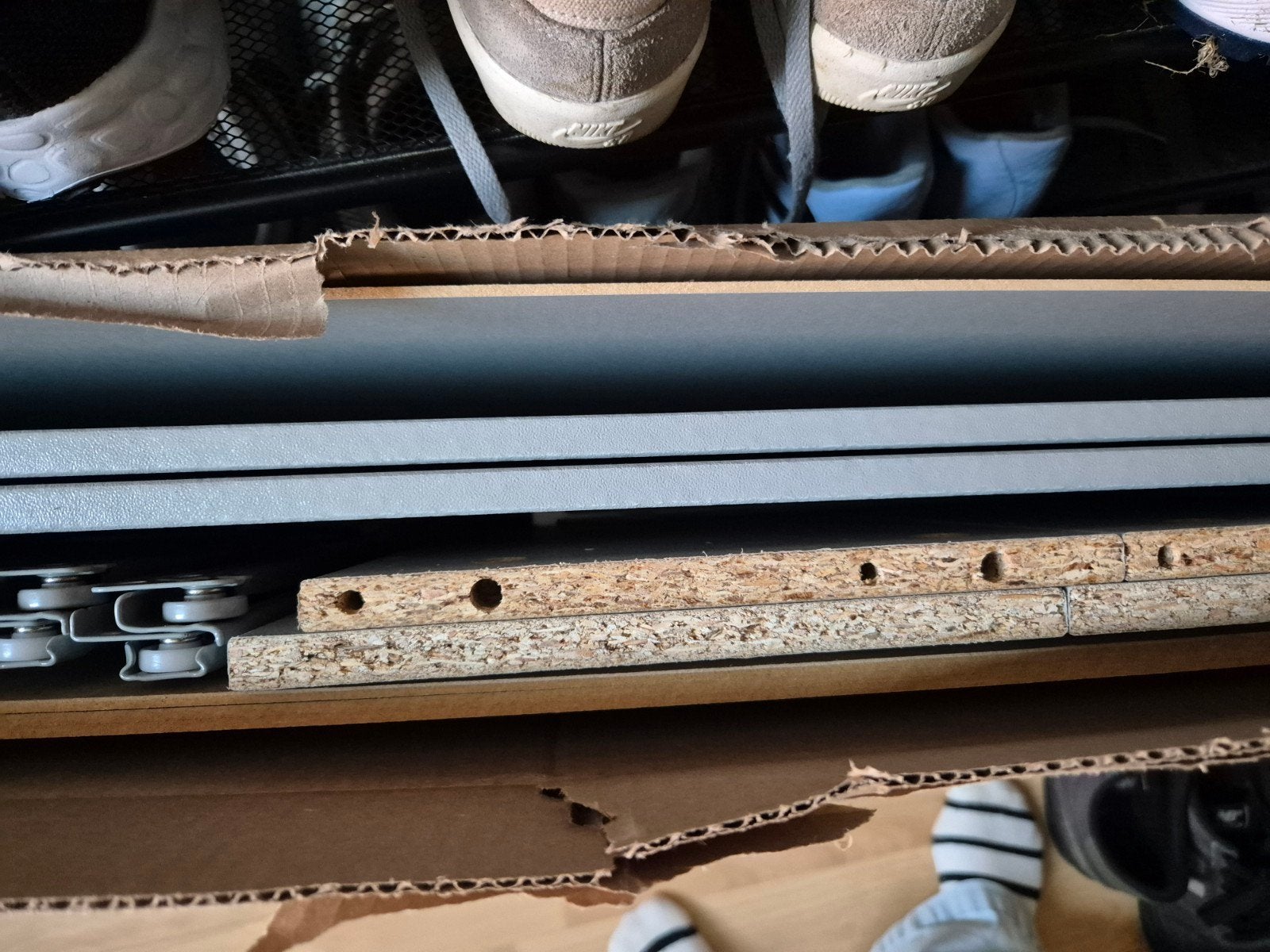 OPBERGLADES - bed Brimnes IKEA - zwart - 4x, Ophalen, Zwart, 180 cm, Hout