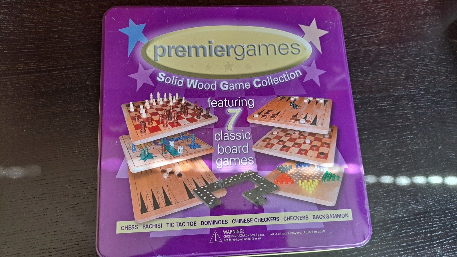 Premier Games 7-in-1 Houten Spellen Collectie, Ophalen of Verzenden, Zo goed als nieuw