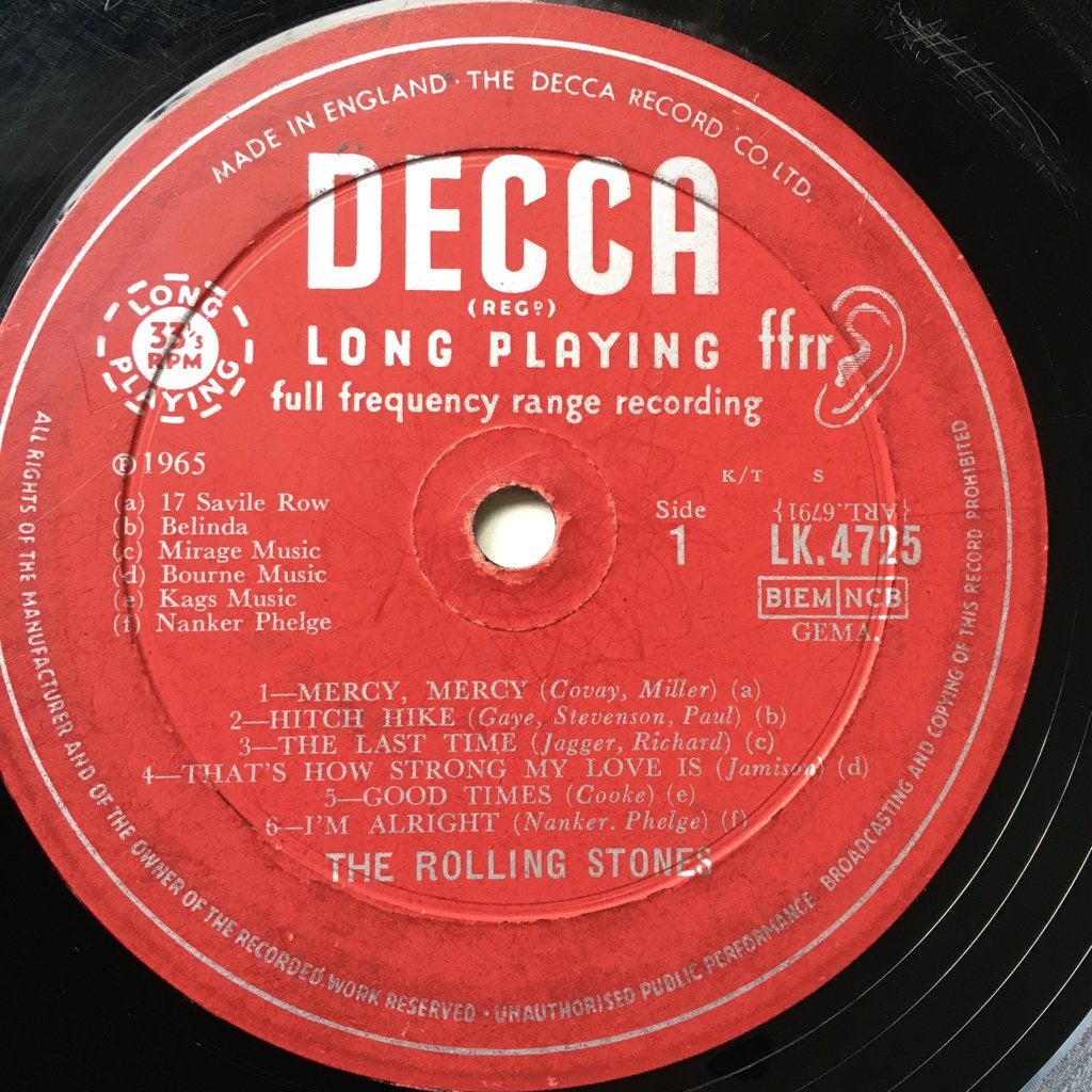 UKLP3 rolling stones Out of our Heads UK65 export €30, Cd's en Dvd's, Vinyl | Rock, LP, Gebruikt, Ophalen of Verzenden, Inclusief binnenhoes