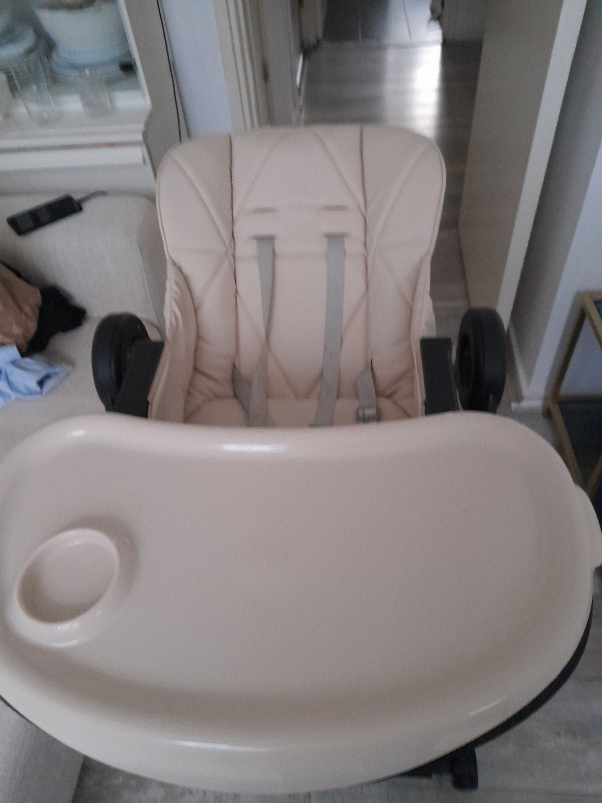 Handige inklapbare kinderstoel met eetblad, Kinderen en Baby's, Ophalen of Verzenden, Gebruikt, Inklapstoel, Gordel(s)