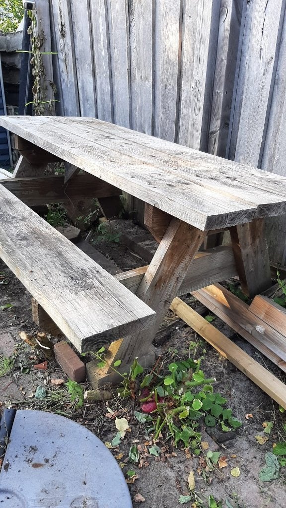 Picknicktafel., Tuin en Terras, Ophalen, Nieuw, Rechthoekig, Hout