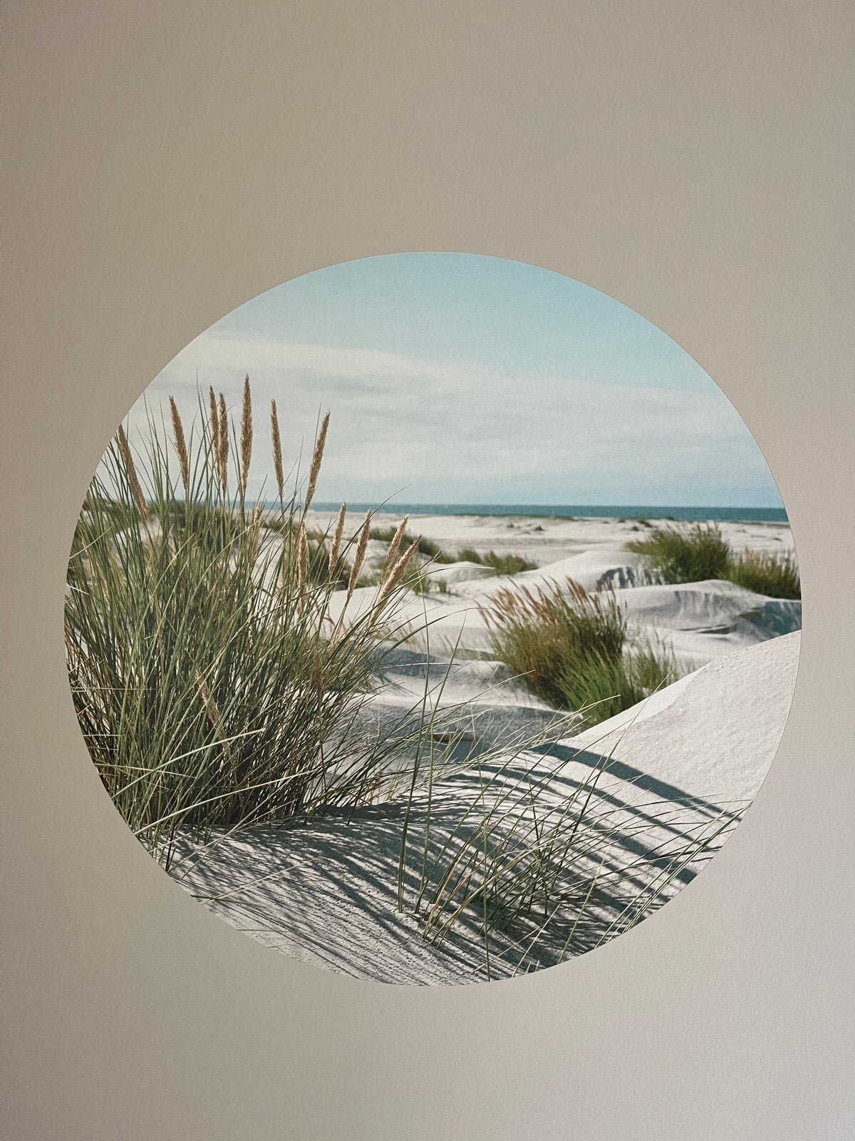 Nieuw Behang Cirkel Noordzee Motief - 60cm, Natuurlijk, Ophalen of Verzenden, Fotobehang, Minder dan 5 m²
