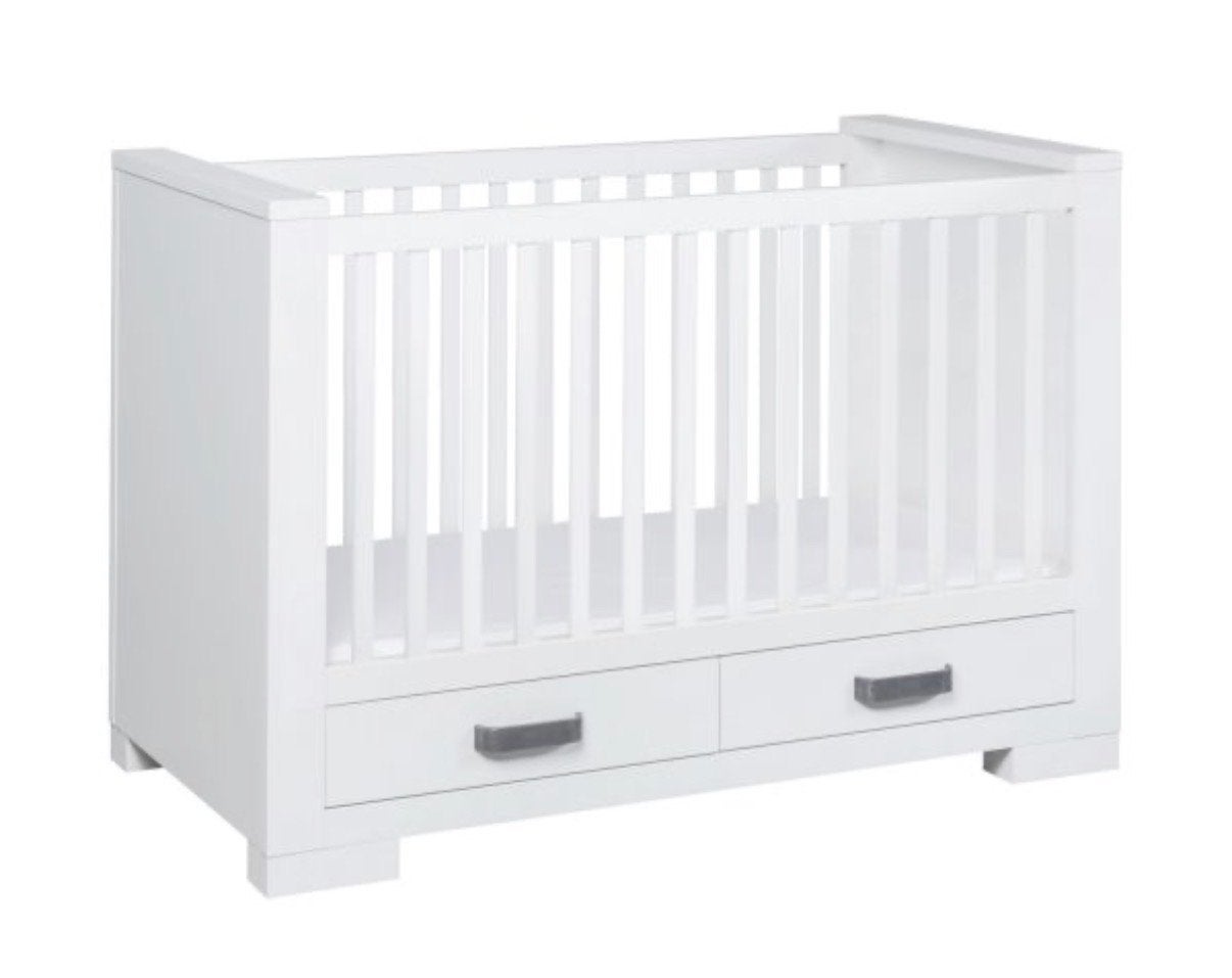 Kidsmill Brent Babybed Wit 70x140 cm (exl matras), Ophalen, Gebruikt, Ledikant