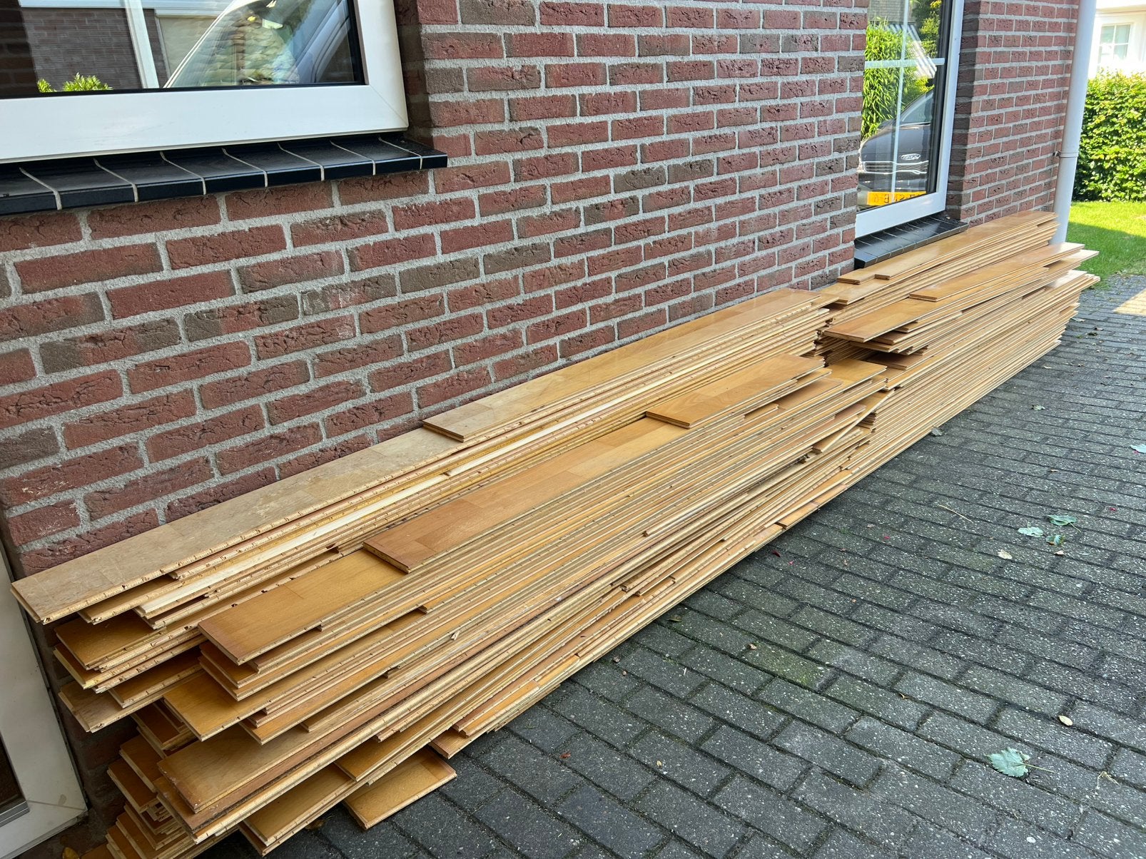 Parket vloer 25 euro zsm afhalen, Doe-het-zelf en Verbouw, Vloerdelen en Plavuizen, Gebruikt, 10 m² of meer, 10 tot 30 cm, Hout