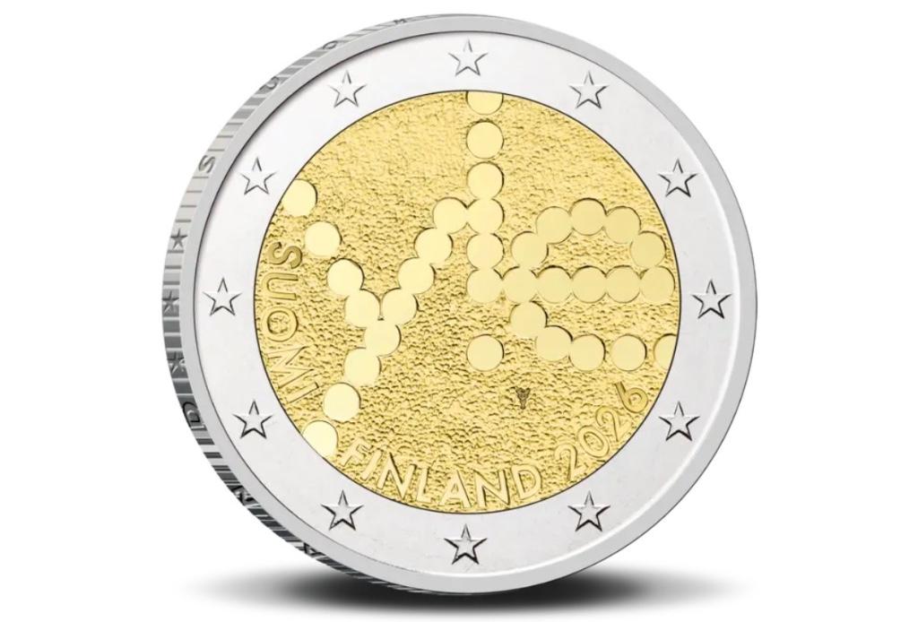 2 euro Finland “100 jaar Yle Broadcasting’’ UNC 2026, Postzegels en Munten, Munten | Europa | Euromunten, Verzenden, Finland, 2 euro