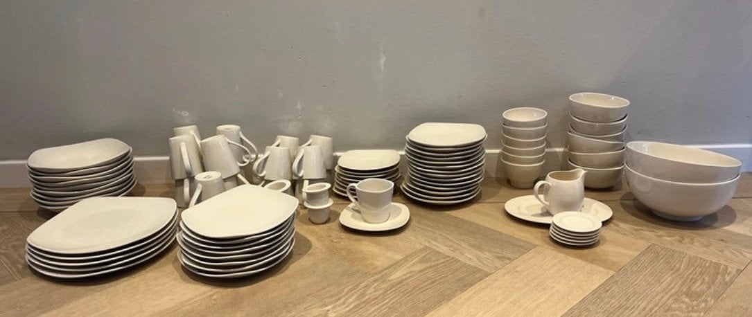 Uitgebreid Servies Loft & Clarity Beige - 63-delig, Ophalen, Gebruikt, Overige merken, Keramiek