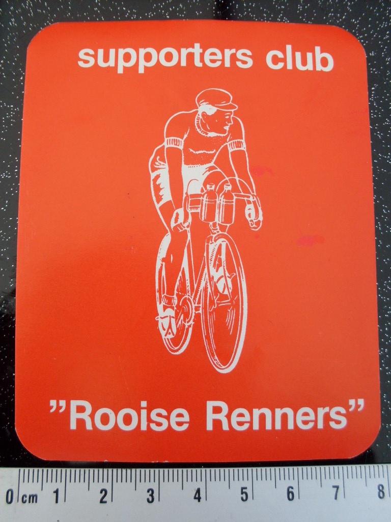 sticker supporters club rooise renners wielrennen cycling, Verzenden, Zo goed als nieuw, Bedrijf of Vereniging