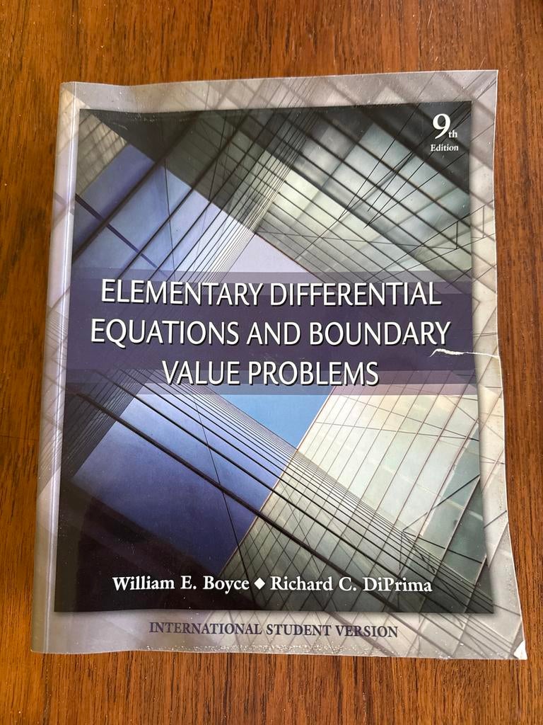 Elementary Differential Equations and Boundary Value Problem, Ophalen of Verzenden, Beta, Zo goed als nieuw, WO