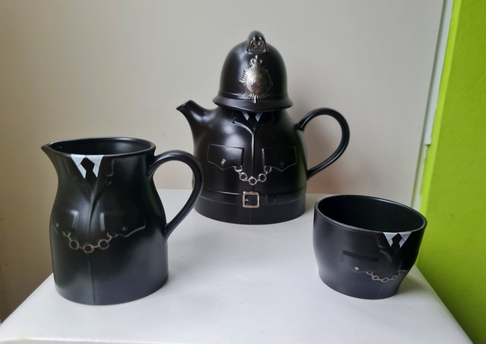 Carlton Ware Bobby theepot set mat compleet als nieuw mooi, Ophalen